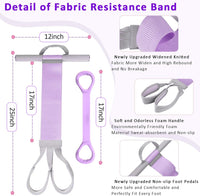 Fabric Resistance Band with Handles,Non-Slip Foot Pedal Puller Resistance Band for Legs & Glutes Working Out