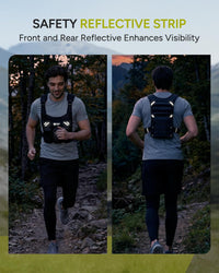 Running Vest with 2L Water Bladder, Hydration Vest for Women and Men, Breathable Durable Chest Pack with Waterproof Pockets for Jogging, Trail Running, Hiking