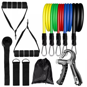 compare product 12-Piece Resistance Band Set – Full Body Home Workout Kit