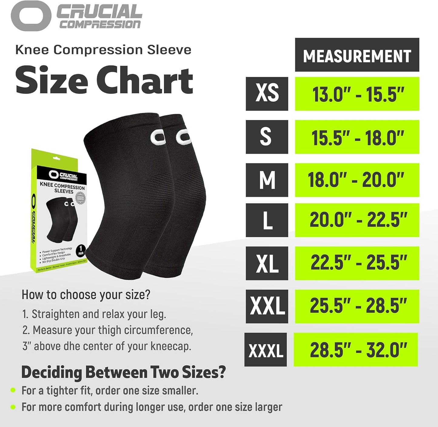 Knee Brace for Women & Men (Pair) – Knee Sleeves for Running, Workout, Weightlifting & Sports – Compression Knee Support for Knee Pain Relief, Meniscus Tear & Arthritis