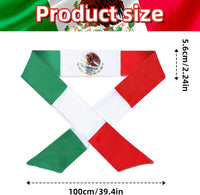 Mexican Flag Headband for Men Women, Mexican Flag Tie Bandana with National Emblem – Patriotic Tricolor Head Wrap for Cinco De Mayo, Sports Events, Parades, and Festivals