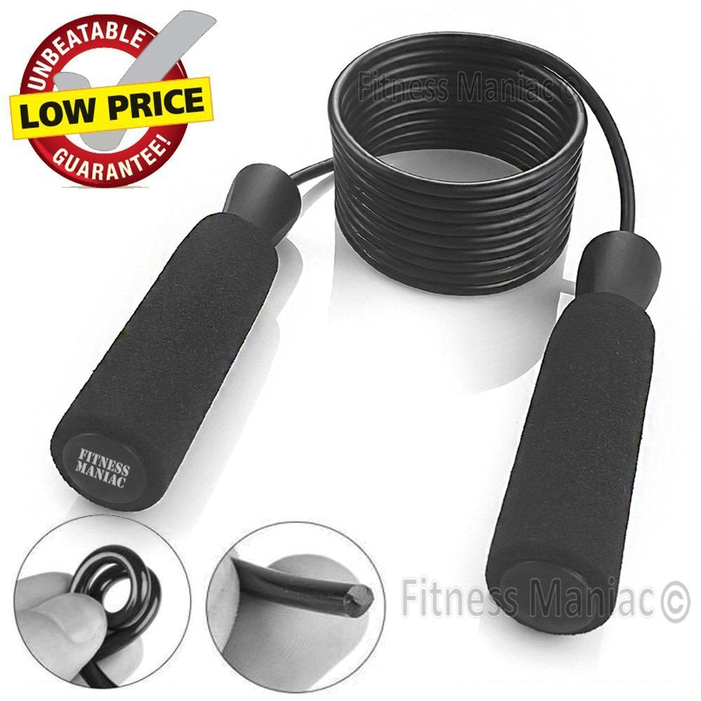 Elevate Your Fitness Routine with the Premium Skipping Rope Featuring High-Speed Ball Bearings and Durable PVC Cable