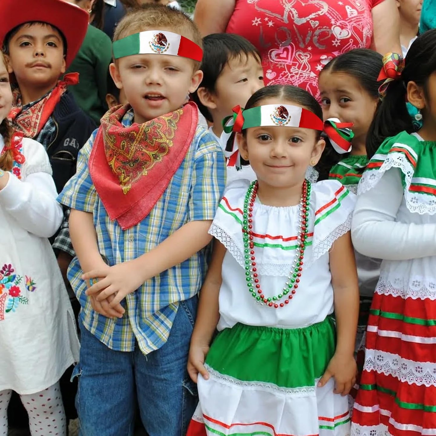 Mexican Flag Headband for Men Women, Mexican Flag Tie Bandana with National Emblem – Patriotic Tricolor Head Wrap for Cinco De Mayo, Sports Events, Parades, and Festivals