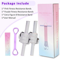 Fabric Resistance Band with Handles,Non-Slip Foot Pedal Puller Resistance Band for Legs & Glutes Working Out