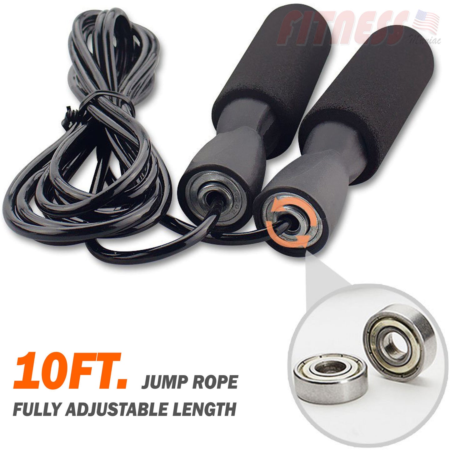 Elevate Your Fitness Routine with the Premium Skipping Rope Featuring High-Speed Ball Bearings and Durable PVC Cable