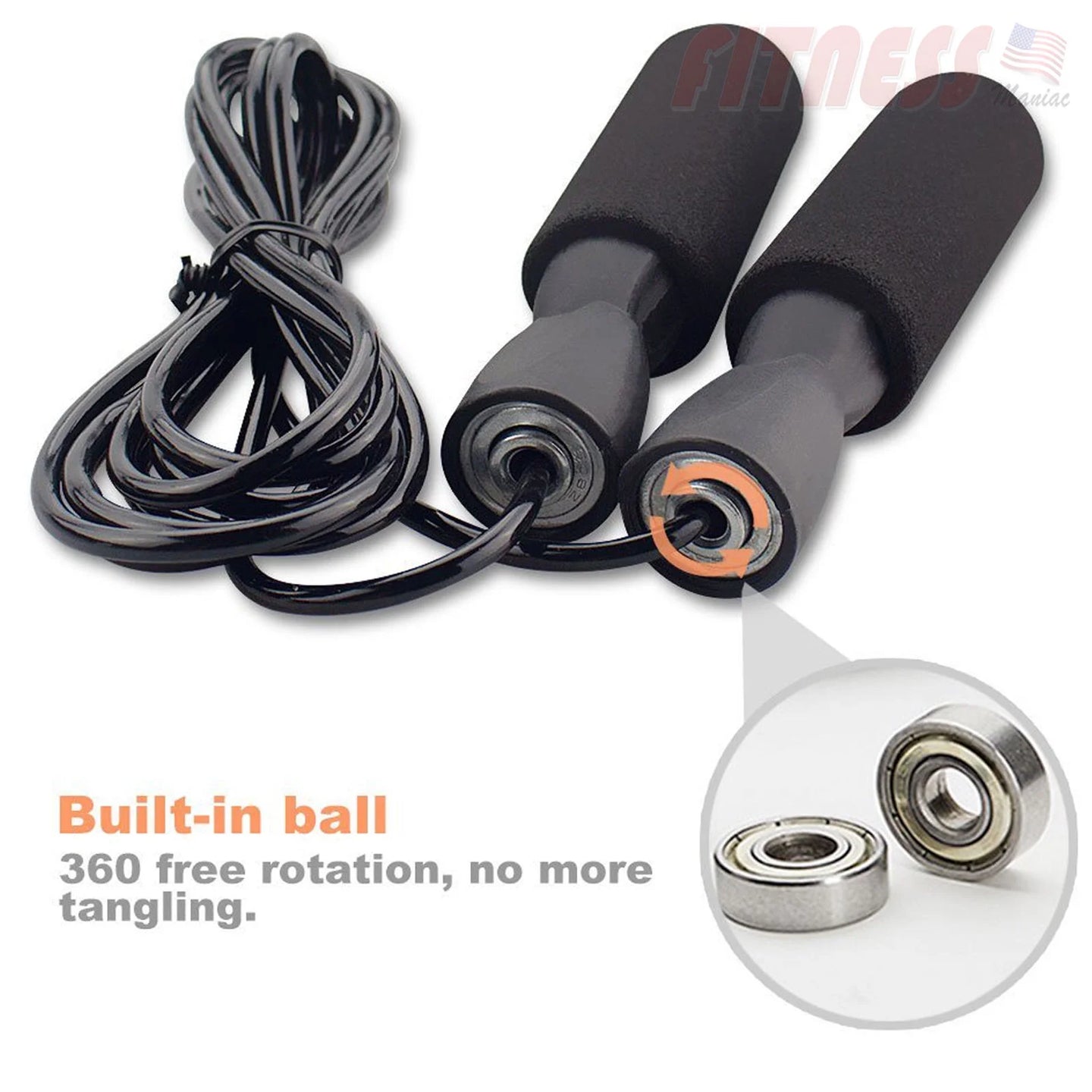 Elevate Your Fitness Routine with the Premium Skipping Rope Featuring High-Speed Ball Bearings and Durable PVC Cable