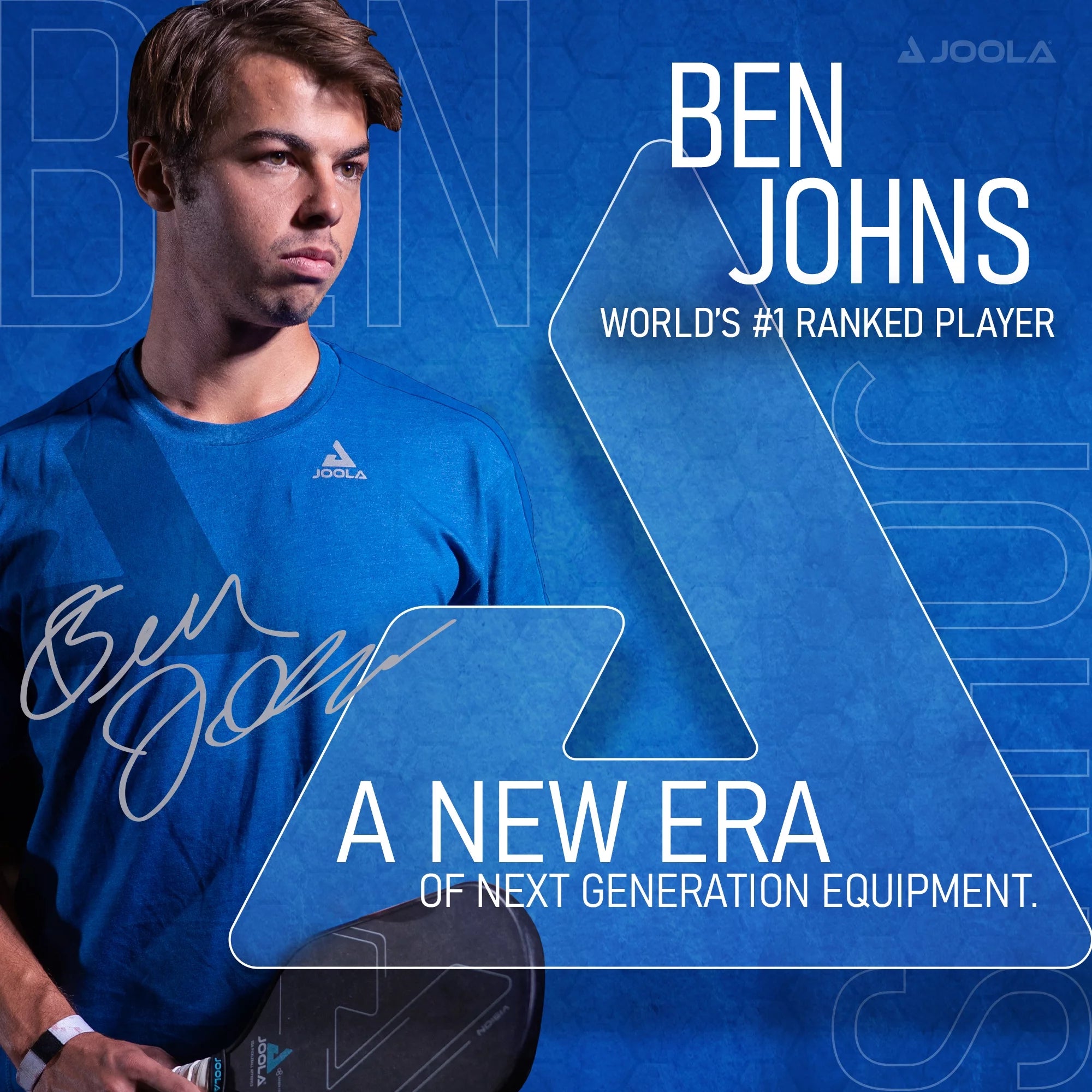 Ben Johns Blue Lightning Pickleball Set, 2 Fiberglass Paddles with Honeycomb Core, Paddle Bag, 4 Balls