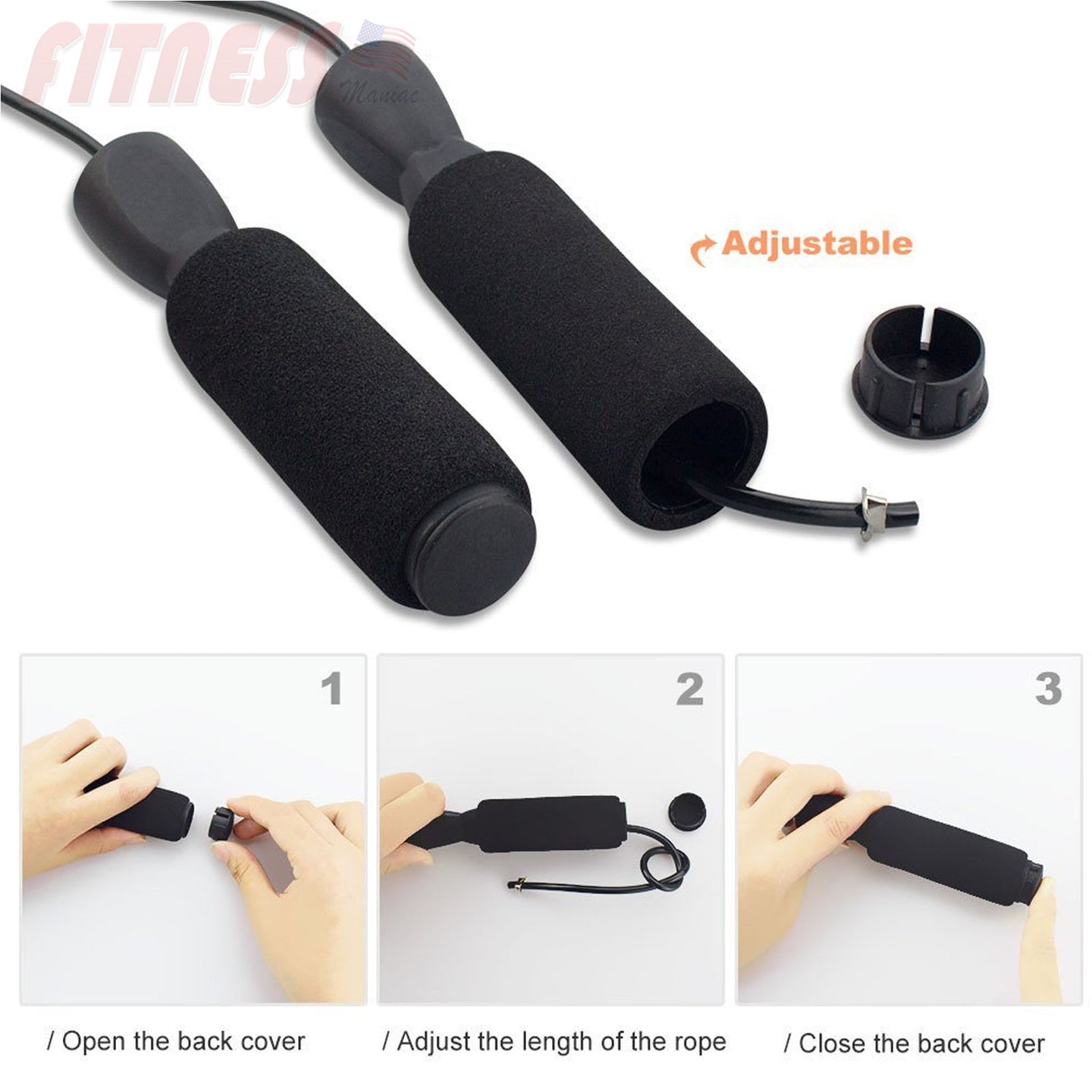 Elevate Your Fitness Routine with the Premium Skipping Rope Featuring High-Speed Ball Bearings and Durable PVC Cable